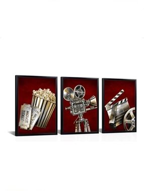 NIB 3 Piece Movie Wall Art 12x16 Each